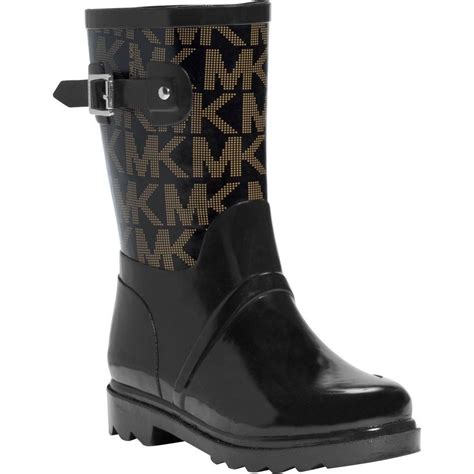 michael kors black and brown rain boots|Michael Kors waterproof boots.